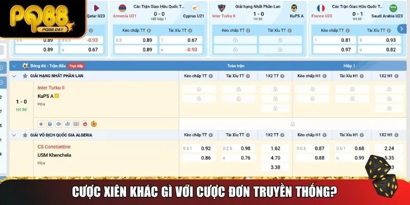 Cược xiên khác gì với cược đơn truyền thống?