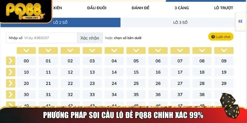 Phương pháp soi cầu lô đề PQ88 chính xác 99%